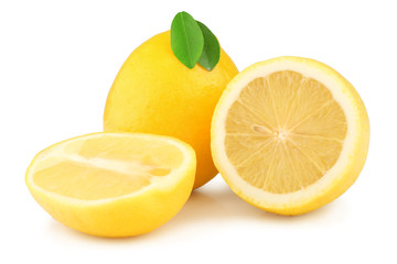 Lemons isolated on white background