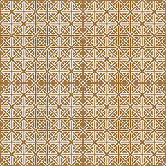 Seamless traditional Japanese ornament.Golden color background.White lines.