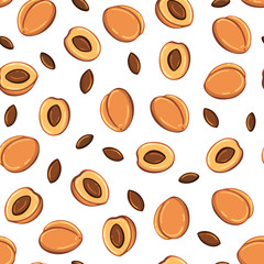 Pattern of vector illustrations on the vegetarianism theme: various types of fruits. Isolated editable objects for your design.