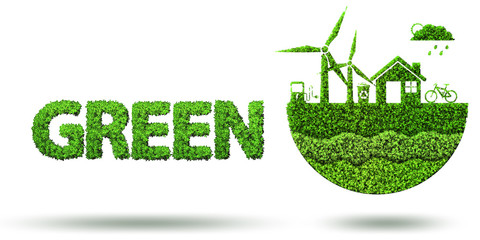 Ecological concept of clean energy - 3d rendering