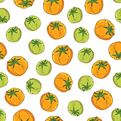 Pattern of vector illustrations on the vegetarianism theme: various types of vegetables. Isolated editable objects for your design.