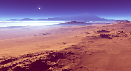 Alien planetary landscape
