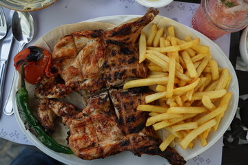 Lebanese/Turkish half chicken and fries meal