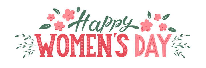 Naklejka premium Happy Women's Day