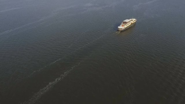 Pleasure boat on the Dnieper River
