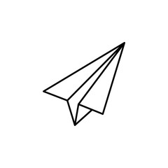 paper plane outline icon. Signs and symbols can be used for web, logo, mobile app, UI, UX