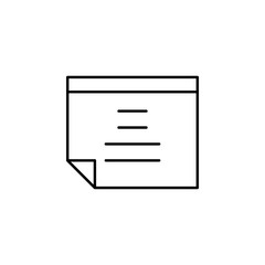 file note text outline icon. Signs and symbols can be used for web, logo, mobile app, UI, UX