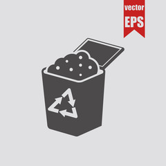 Trash can icon.Vector illustration.