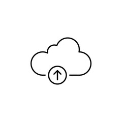 cloud storage upload outline icon. Signs and symbols can be used for web, logo, mobile app, UI, UX