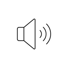 sound, volume outline icon. Signs and symbols can be used for web, logo, mobile app, UI, UX