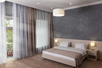 Comfort bedroom in luxury style  interior the morning