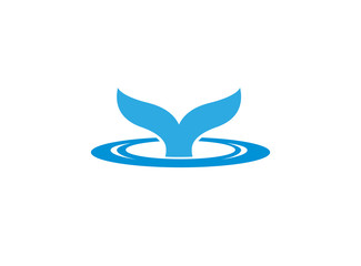 Whale Tail diving logo