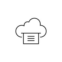 cloud data file print outline icon. Signs and symbols can be used for web, logo, mobile app, UI, UX
