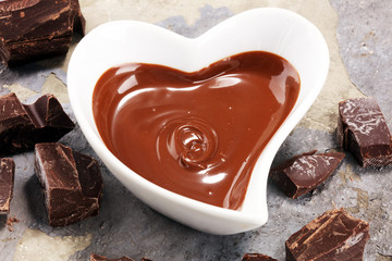 Melting chocolate / melted chocolate/ chocolate swirl and stack