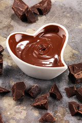 Melting chocolate / melted chocolate/ chocolate swirl and stack