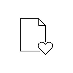 document paper favorite outline icon. Signs and symbols can be used for web, logo, mobile app, UI, UX