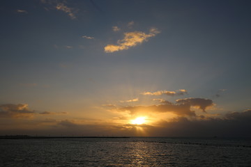 Sunset over the ocean