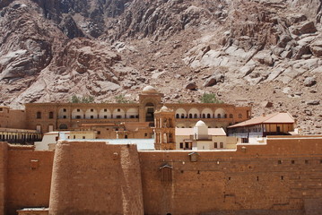 Saint Catherine Monastery, Egypt, panorama, desert