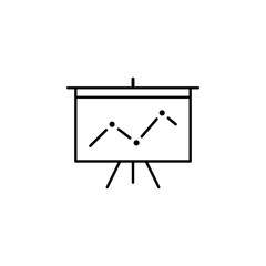 deck presentation statistics outline icon. Signs and symbols can be used for web, logo, mobile app, UI, UX