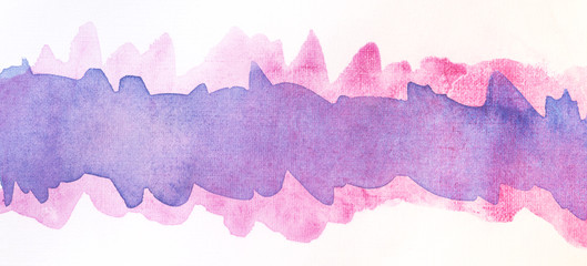 pink blue layered watercolor strip