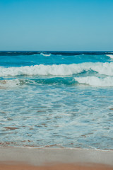 nature poster. sand beach and ocean