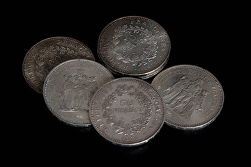 Pièces de monnaie 50 francs hercule numismatique collection