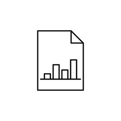 analytics chart graphic outline icon. Signs and symbols can be used for web, logo, mobile app, UI, UX