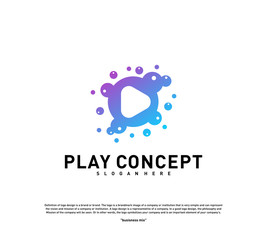 Colorful Play logo design concept. Play logo template vector. Icon Symbol