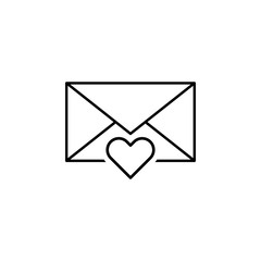 email favorite message outline icon. Signs and symbols can be used for web, logo, mobile app, UI, UX