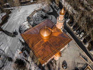 Aerial view of Minsk Mosque, Belarus