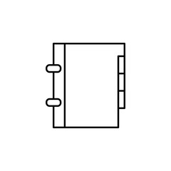 book contact folder phone outline icon. Signs and symbols can be used for web, logo, mobile app, UI, UX