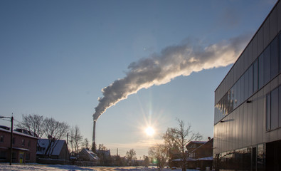 smoke from chimney