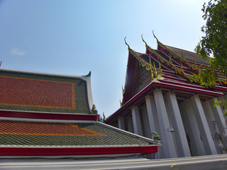 Fototapeta na wymiar Wat Phra Chetuphon(Wat Pho), is located behind the splendid Temple of the Emerald Buddha.