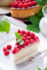 Homemade Raspberry cake