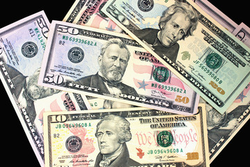 American dollars close-up