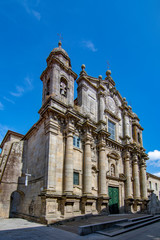 Fototapeta na wymiar Facade of San Bartolome baroque church in Pontevedra city