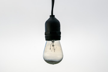 light bulb on white background