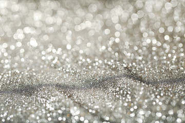 Abstract silver bokeh background