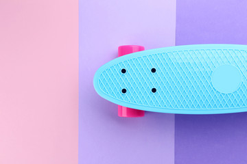 Skateboard on colorful background