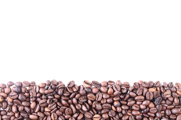 Coffee beans on white background