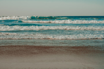 nature poster. sand beach and ocean