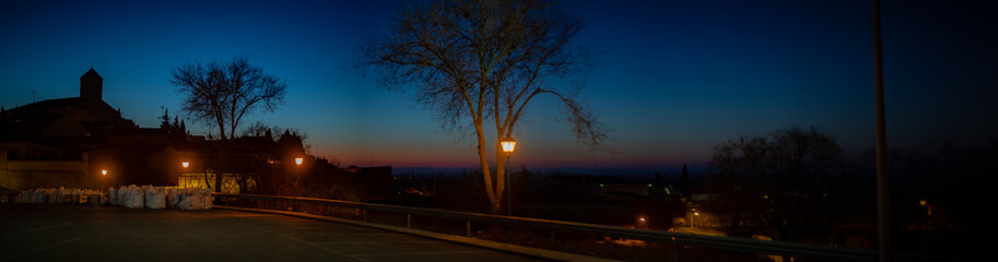 Fototapeta premium Hermoso bosque en primavera con sol brillante brillando a través de los árboles