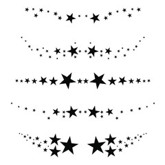 Horizontal dividers, stars design element