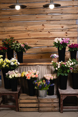 Opening a new European flower studio. Collecting bouquets for the holidays.