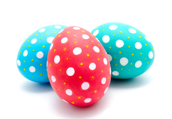 Perfect colorful handmade easter eggs isolated