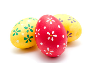Perfect colorful handmade easter eggs isolated