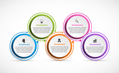 Abstract options infographics template. Infographics for business presentations or information banner.