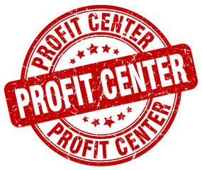 profit center red grunge stamp