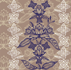 Vector ornamental decorative background. Ethnic seamless pattern ornament. Vector pattern. 