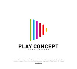 Colorful Play logo design concept. Play logo template vector. Icon Symbol